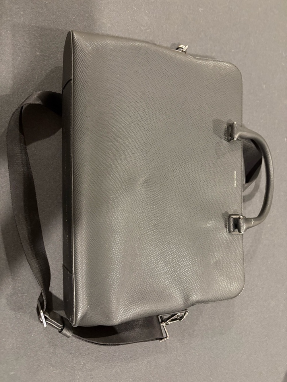 Michael Kors Black Saffiano Leather Briefcase with Shoulder Strap - Picture 3 of 13